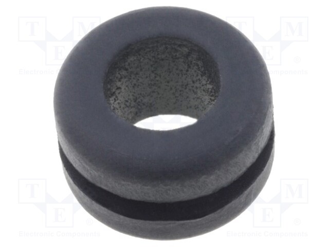 Grommet; Ømount.hole: 11mm; Øhole: 8mm; caoutchouc; -30÷90°C; black