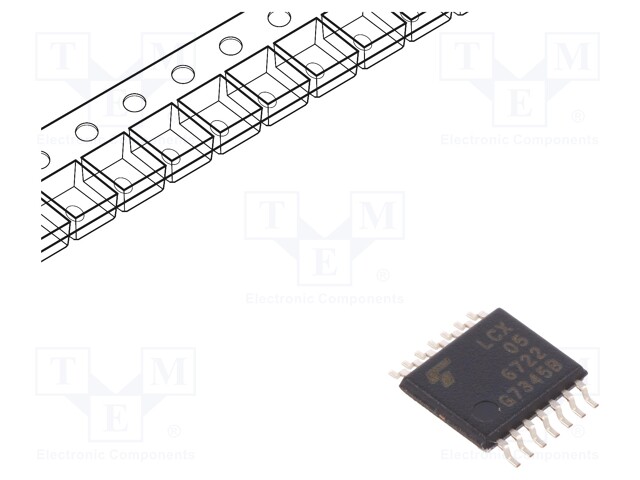 IC: digital; inverter; Channels: 6; SMD; TSSOP14; Series: LCX; 0.65mm