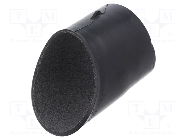 Heat shrink boot; angular,glued; black; elastomer; -75÷150°C