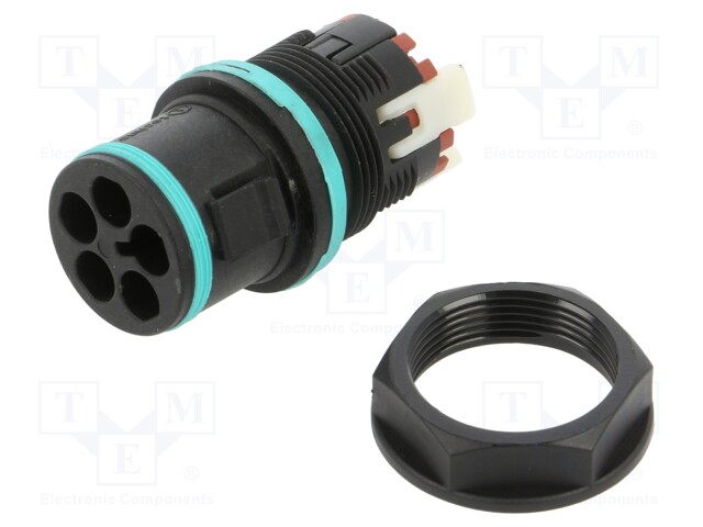 Connector: AC supply; screw terminal; male; TH389; ways: 4