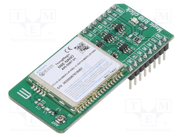 Click board; NFC,RFID; UART; M6E-NANO,SN74LVC1T45; 3.3/5VDC