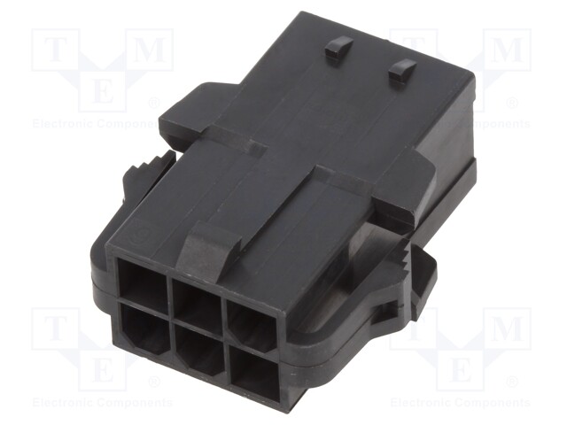 Connector: wire-board; Colour: black; plug; male; -40÷105°C; PIN: 6
