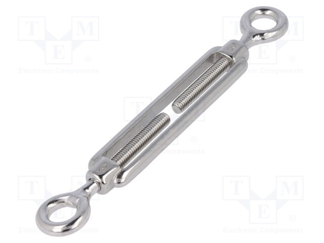 Turnbuckle; acid resistant steel A4; for rope; eye/ eye; 10mm