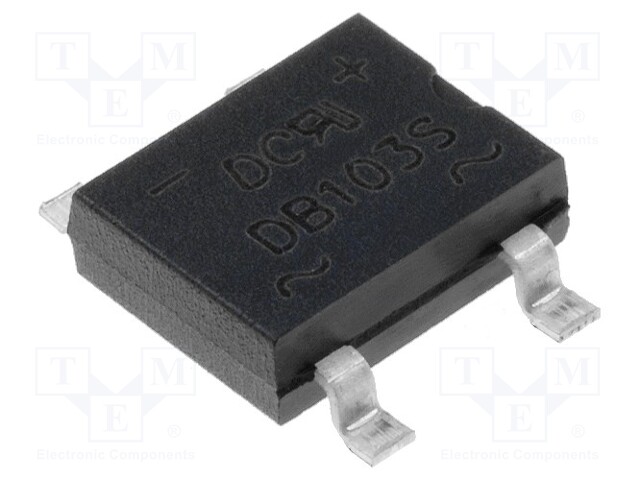 Single-phase bridge rectifier; Urmax: 200V; If: 1A; Ifsm: 50A; SMT