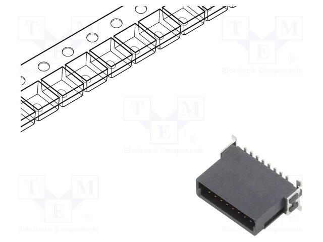 Connector: PCB to PCB; male; PIN: 16; 1.27mm; -55÷125°C; UL94V-0