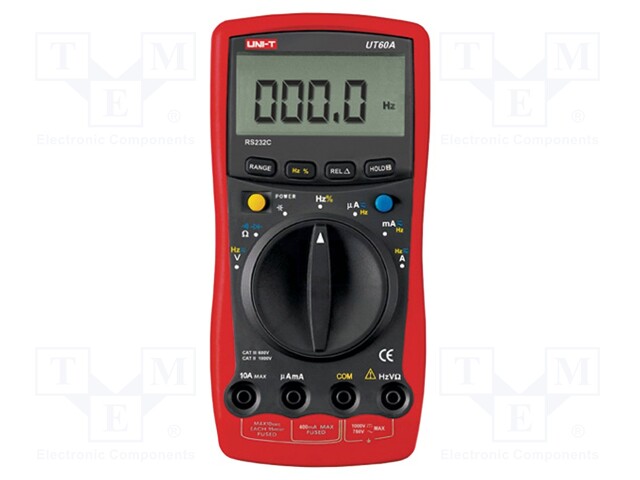 Digital multimeter; LCD; VDC: 40m/400m/4/40/400/1000V