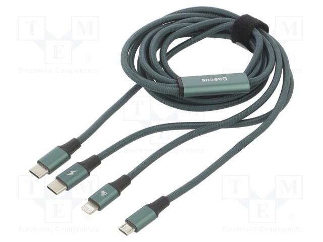 Cable; High Speed,USB 2.0; 1.5m; green; 20W