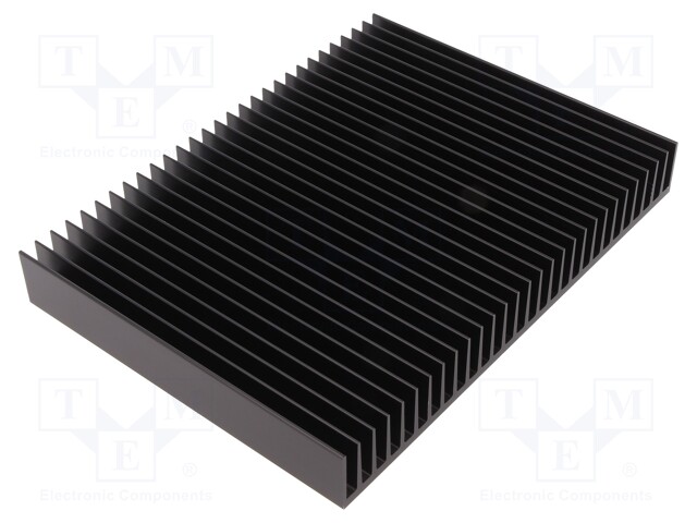 Heatsink: extruded; grilled; black; L: 150mm; W: 200mm; H: 25mm