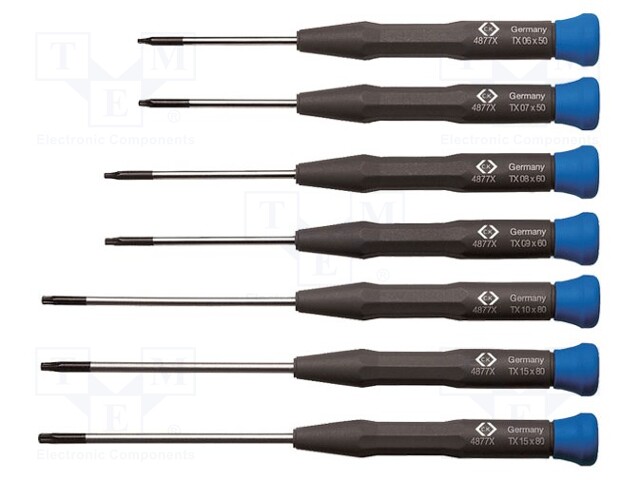 Screwdrivers; Pcs: 7; Bit: Torx®; Series: Xonic XM®