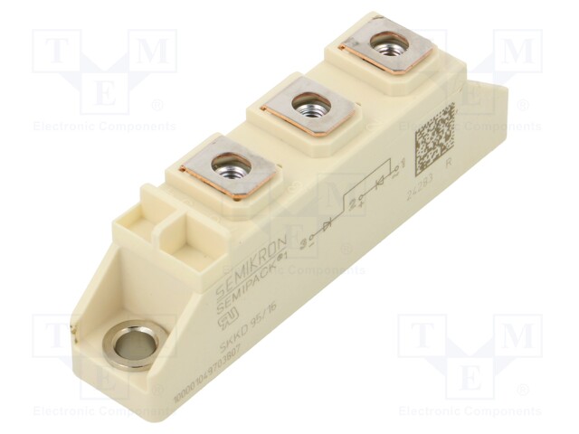 Module: diode; double series; 1.6kV; If: 98A; SEMIPACK1; Ufmax: 1.6V