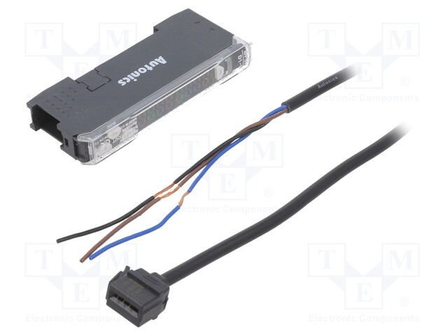 Sensor: optical fiber amplifier; NPN; IP40; Connection: lead 2m