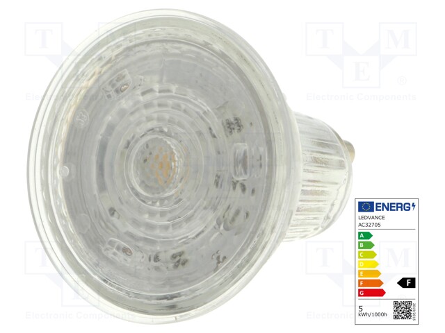 LED lamp; neutral white; GU10; 230VAC; 350lm; 4.7W; 36°; 4000K