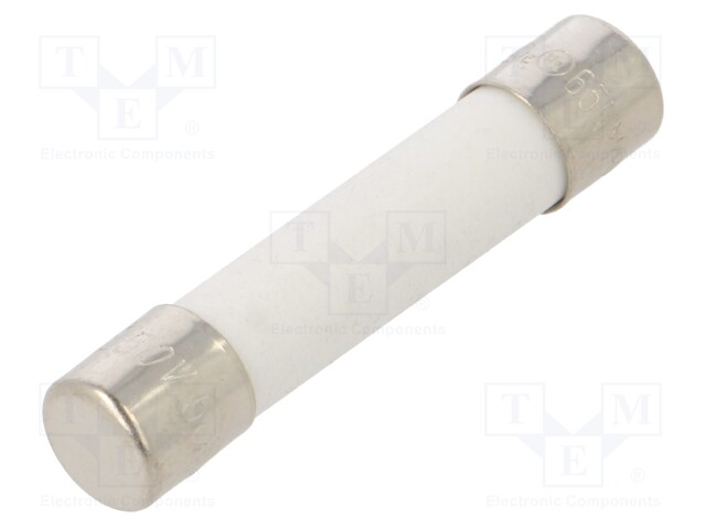 Fuse: fuse; 500mA; 250VAC; ceramic; 6.3x32mm; brass; nickel plated