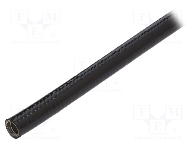 Protective tube; ØBraid : 14mm; stainless steel; black; Len: 30m