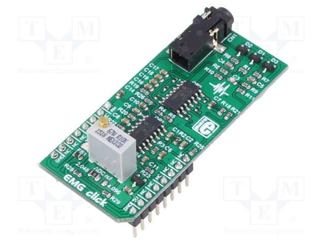 Click board; electromyograph; analog; MAX6106; 5VDC