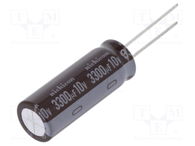 Capacitor: electrolytic; low impedance; THT; 3300uF; 10VDC; ±20%