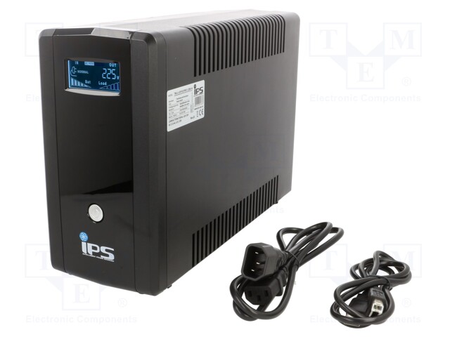 Power supply: UPS; 720W; 1.2kVA; Uin: 162÷295V; 115x320x220mm; 7Ah