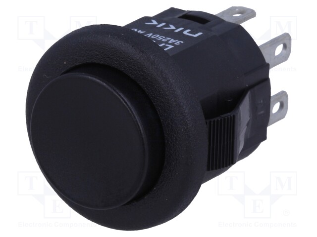 Switch: push-button; Pos: 2; DPDT; 3A/250VAC; 3A/30VDC; ON-(ON)