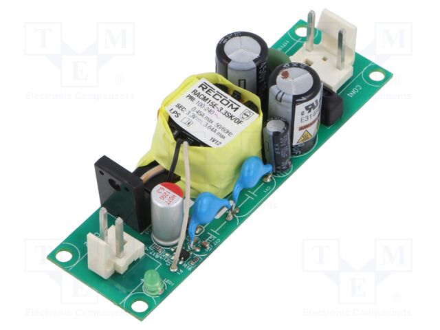 Converter: AC/DC; 12W; 80÷275VAC; Uout: 3.3VDC; Iout: 3.64A; 78%