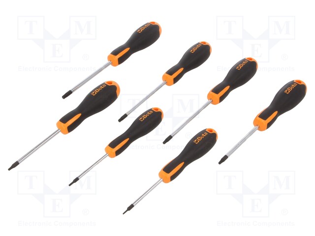 Kit: screwdrivers; Pcs: 7; Torx®