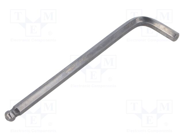 Wrench; hex key,spherical; HEX 8mm; Overall len: 168mm; long