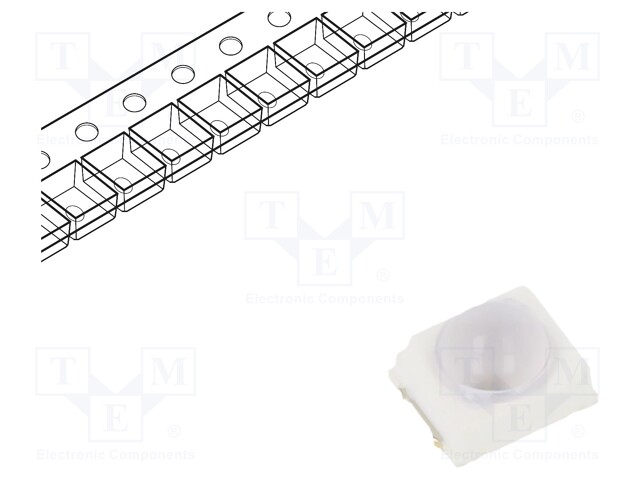 IR transmitter; 850nm; transparent; P opt: 45÷65mW; 75°; SMD; 100mA