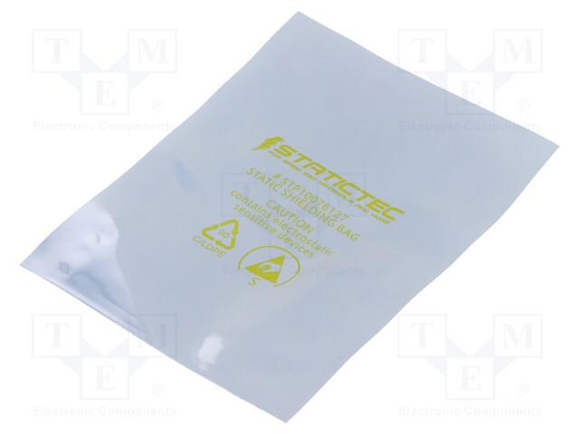 Protection bag; L: 254mm; W: 152mm; D: 76um; 100pcs; Features: open
