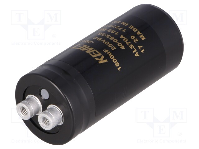 Capacitor: electrolytic; 1800uF; 250VDC; Leads: screw; ESR: 131mΩ