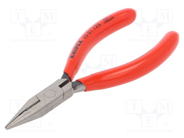 Pliers; cutting,half-rounded nose,universal; plastic handle