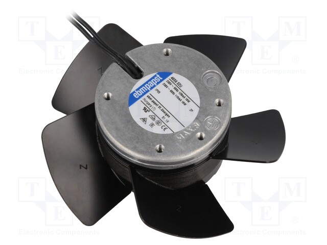 Fan: AC; axial; 230VAC; Ø108x39mm; 124m3/h; 39dBA; ball bearing