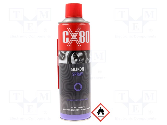 Oil; colourless; silicone; spray; can; OLEJ SILIKONOWY; 500ml