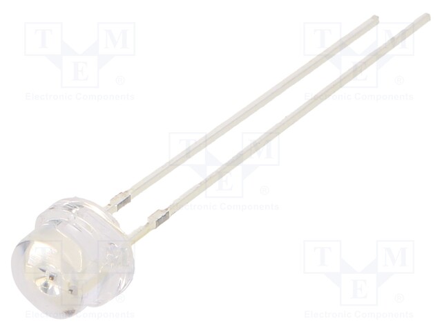 LED; orange; 150÷220mcd; 100°; Front: convex; 5V; 2.54mm; THT