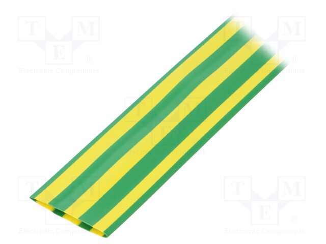 Heat shrink sleeve; flexible; 2: 1; 19mm; L: 10m; yellow-green