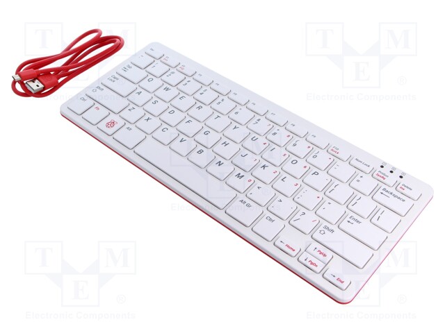 Keyboard; USB A-USB B micro cable,keypad; Colour: white-red