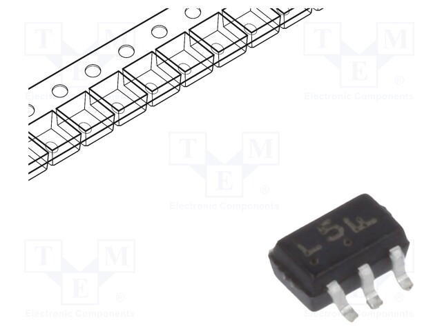 IC: digital; inverter; NOT; Channels: 1; IN: 1; SMD; SC88A; -55÷125°C