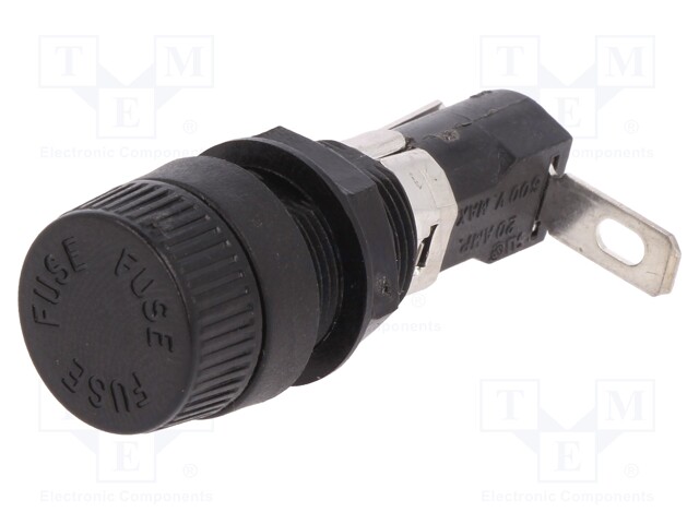 Fuse holder; cylindrical fuses; 5x20mm; 16A; 250V; -40÷85°C