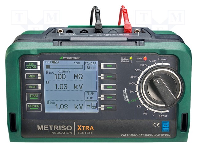 Meter: insulation resistance; LCD,LED; IP52