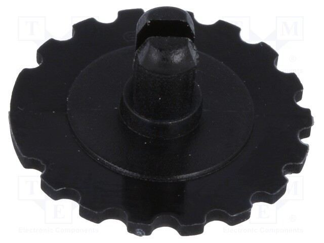 Knob; thumbwheel; black; Ø16mm; Application: PT15N