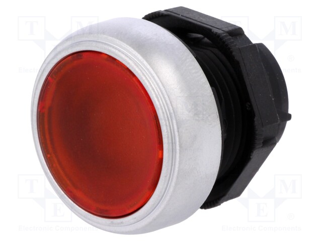 Switch: push-button; Stabl.pos: 1; 22mm; red; IP66; Pushbutton: flat