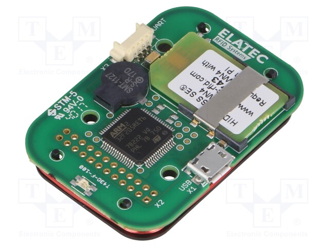 RFID reader; antenna; 50x35x7mm; 4.3÷5.5V; f: 13,56MHz; 120mA