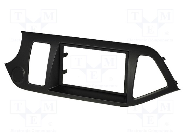 Radio mounting frame; Kia; 2 DIN; black