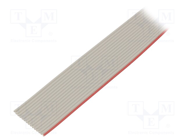 Wire: ribbon; 1.27mm; stranded; Cu; 15x28AWG; unshielded; PVC; grey