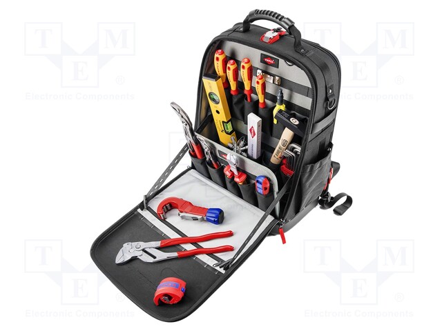 Kit: for assembly work; Modular X18; tool rucksack; 17pcs.