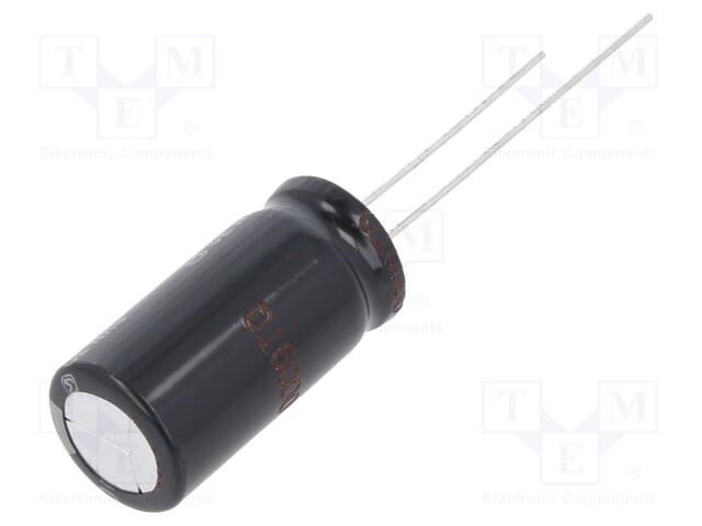 Capacitor: electrolytic; THT; 1000uF; 50VDC; Ø12.5x25mm; Pitch: 5mm