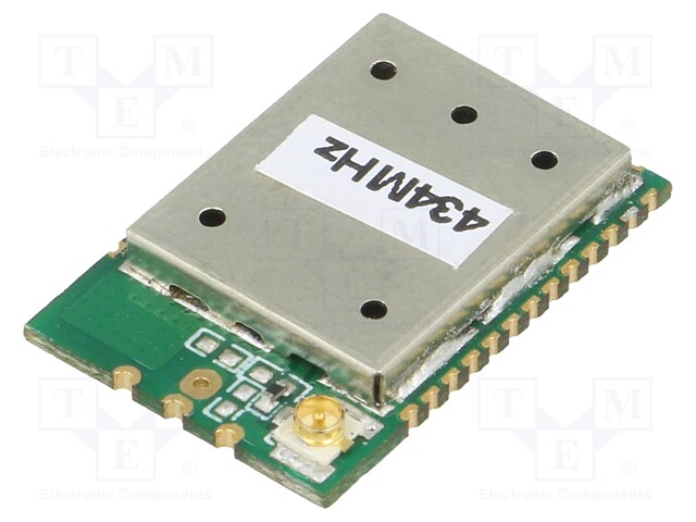 Module: RF; 430÷435Hz; 1.8÷3.6VDC; 14dBm; Mounting: SMD; 22x15mm