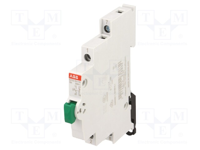 Module: pushbutton switch; 16A; Mounting: DIN; 9mm; 250VAC