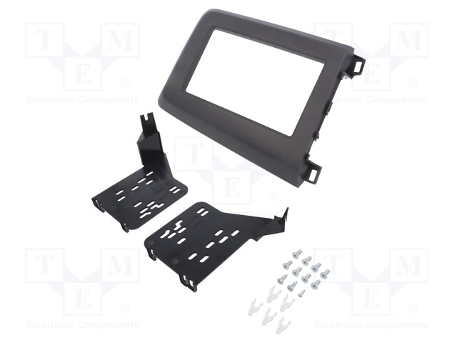 Radio mounting frame; Honda; 2 DIN; grey