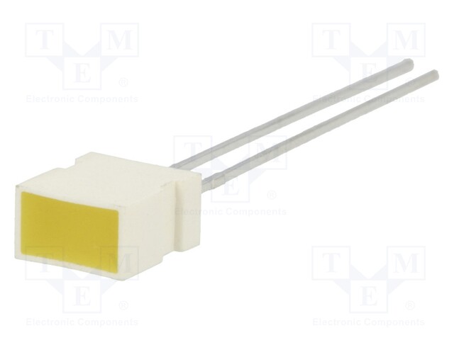 LED; rectangular; 6.15x3.65mm; with side wall; yellow; 2÷8mcd