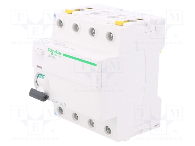 RCD breaker; Inom: 80A; Ires: 500mA; Poles: 4; 400V; Mounting: DIN