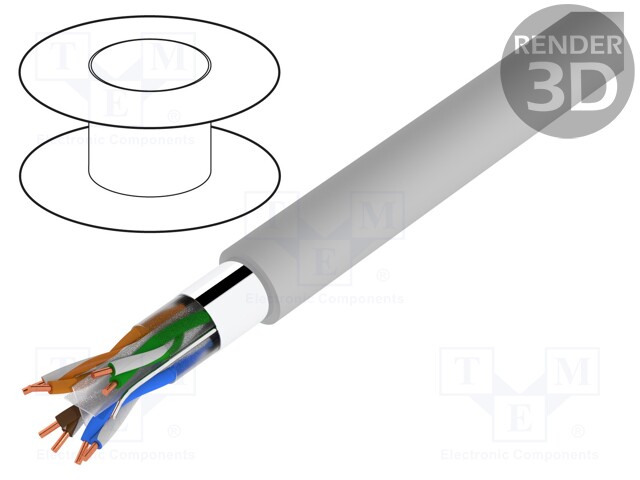 Wire; BiTLAN F/UTP; 6; data transmission; solid; Cu; 4x2x23AWG; PVC